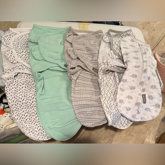 SwaddleMe Kids Pajamas Sleep Sacks - Mint and Gray - Picture 1 of 1